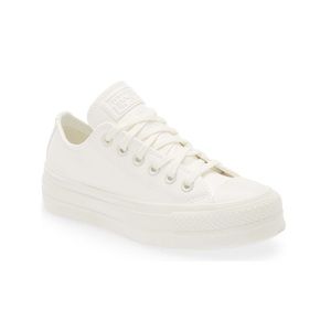 New Converse Chuck Taylor Platform All Star, Leather, White/Cream, M 7/W 9